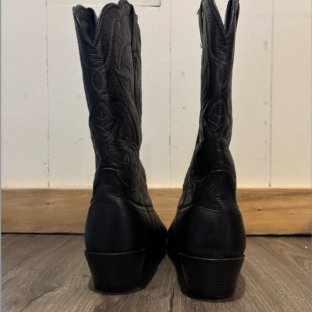 WOMENS ARIAT HERITAGE WESTERN Regular  TOE BLACK LEATHER WESTERN COWBOY BOOTS 10 - Picture 7 of 10